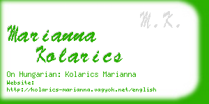 marianna kolarics business card